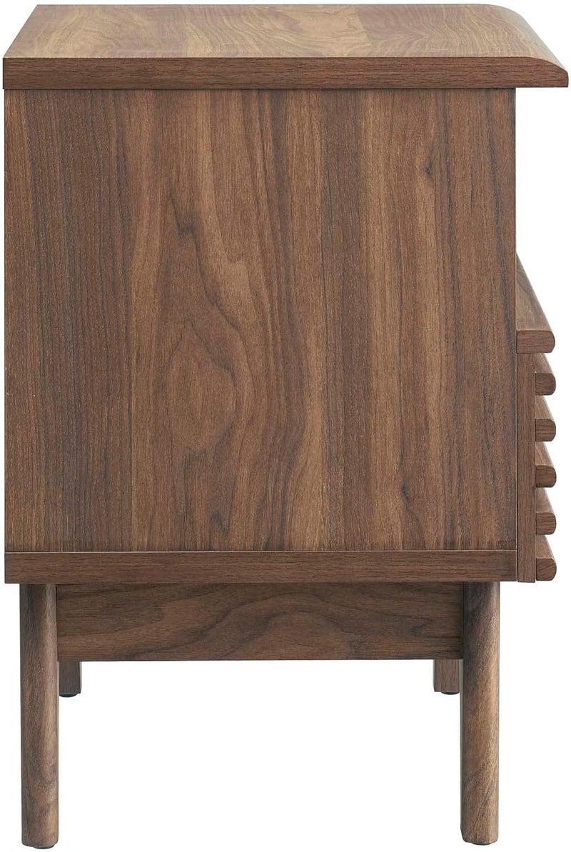 Modway Modway Render MidCentury Modern OneDrawer Nightstand Walnut  - Image 5