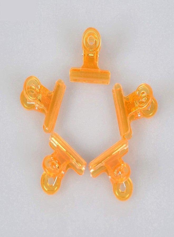KADS Nail Extension Clips 5pcs C Curve Pinching Clips Multi-functional Clamp 4 Colors Acrylic Nails Pinchers Professional Nail Extension Tool (Orange) - Image 1