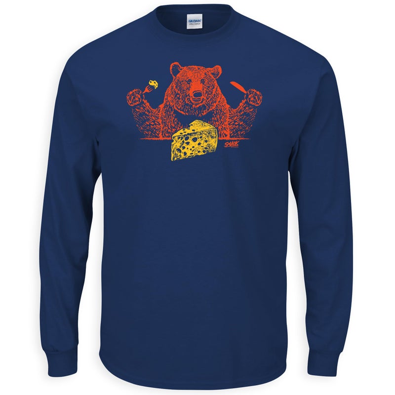 Smack Apparel Let's Eat (Anti-Green Bay) Long Sleeve Shirt for Chicago Football Fans (SM-5XL) (Navy Long Sleeve, X-Large) - Image 1