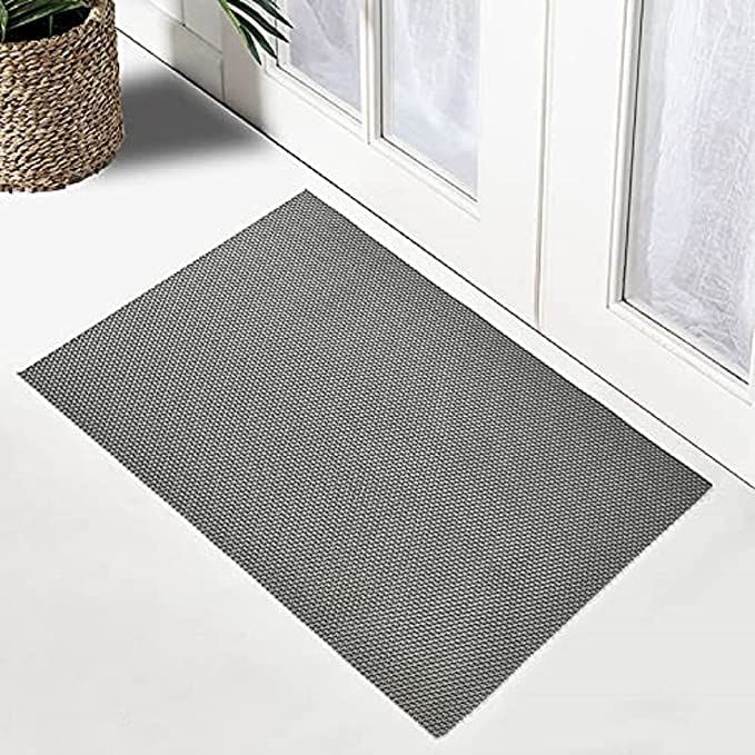 Purav Light Waterproof Rubber Mat with Holes for Bathroom Floor Anti Skid Anti Slip Multipurpose Home Entrance Rainmat, 2x1.4 feet, Grey - Image 5