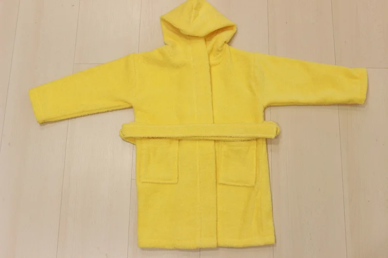 اندر هوم Baby Bathrobe Children's Bathrobe Boucle Cotton Hooded Bathrobe