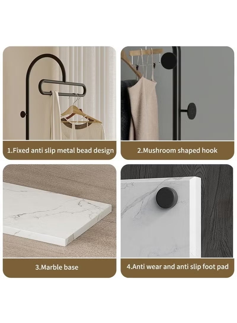 المعدنية معطف رف مستقل, معطف الوقوف مع 3 خطايا, رف الملابس مع قاعدة الرخام الطبيعي, رف الملابس الحديثة للمدخل, غرفة المعيشة, غرفة النوم, مكتب ﻿ - Image 3