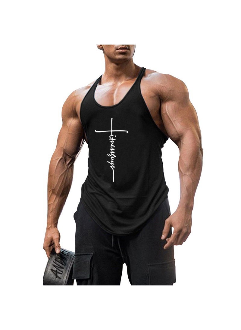 Generic - Professional Cotton Muscle Tank Top Blue - Image 1