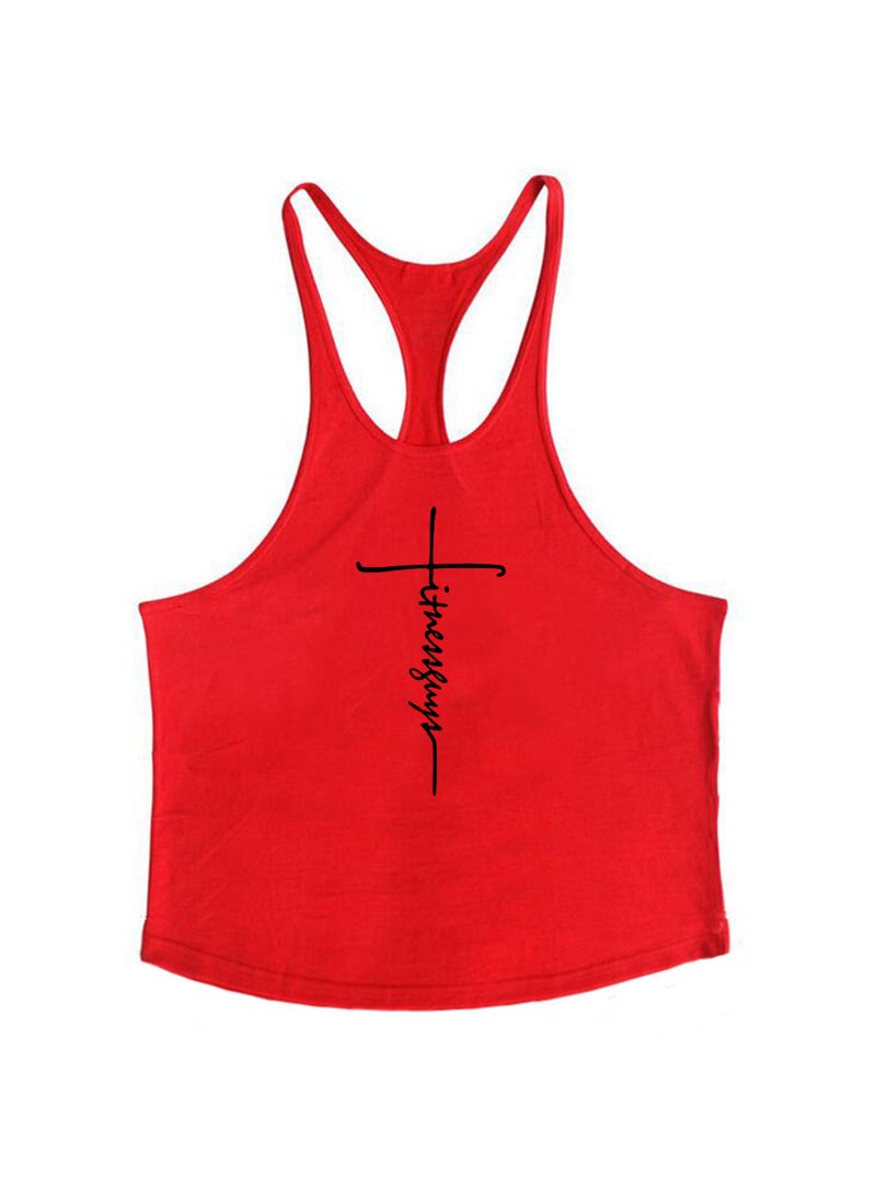 Generic - Professional Cotton Muscle Tank Top Blue - Image 1