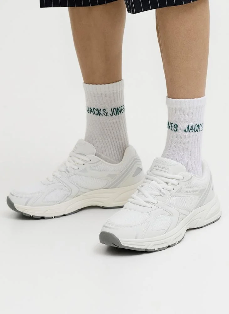 JACK & JONES White Casual Low Top Sneakers for Men | Best Price UAE