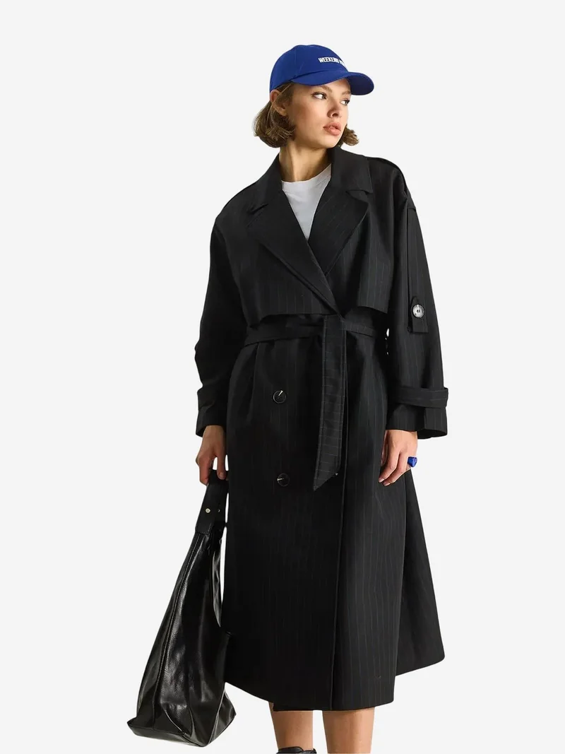 بيانكو لوتشي معطف ترنش قطني متوسط الطول من لوتشي بياقة مزدوجة