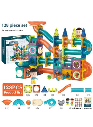 Creative Color Window Lighting Magnetic Film Pipe Ball Slide Track Varied Building Blocks Toys-Color:[128-piece Set] Color Box 1947g - pzsku/Z77C8CDD9418FF42ED194Z/45/1745582768/8d8085a7-b3ed-4010-bb44-9b4fa3e03e96