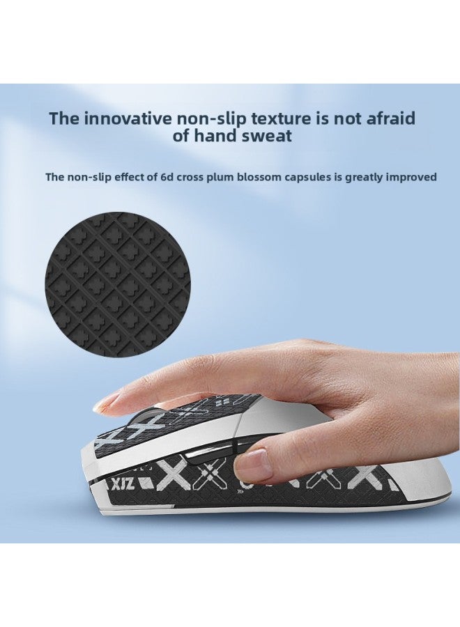 Applicable Thor ML703 Anti-slip Sticker Mouse White Shark 702 Ml701 Sticker PRO Sweat-absorbing Shadow Shark MG705 Film-Color:White Shark ML701/702/703 [all Inclusive] White Printed One [free Cleaning Cotton]]  - Image 3