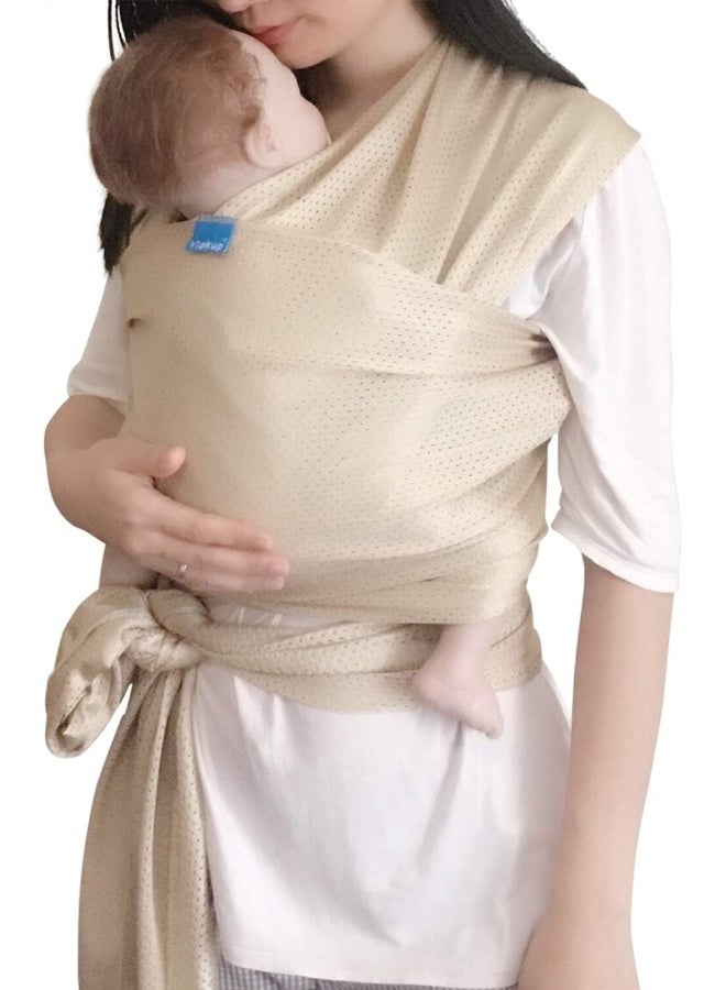 Vlokup Baby Wrap Sling Carrier for Newborn, Infant, Toddler, Kid | Breathable Lightweight Stretch Mesh Water Sling | Nice for Summer, Pool, Beach, Swimming | Perfect Shower Gift Champagne - Image 1