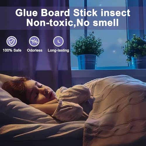 BAIMNOCM Blue Light Bug Catcher Indoor Plug in, Gnat Traps for House, Indoor Fly Trap for Fruit Fly, Moth and Mosquito, Flying Insect Catcher, 4 Device+8 Refills - Image 5