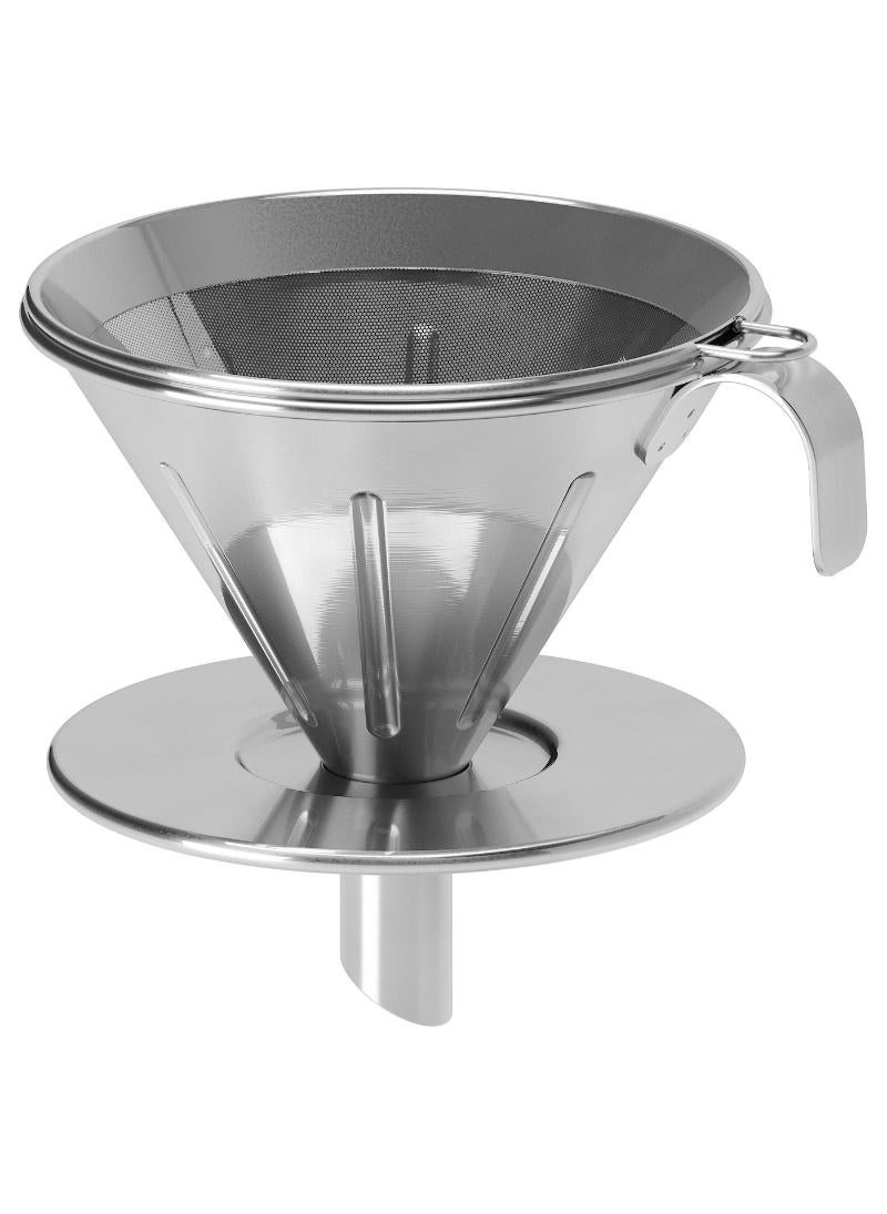 3 Piece Metal Filter Coffee Set Stainless Steel