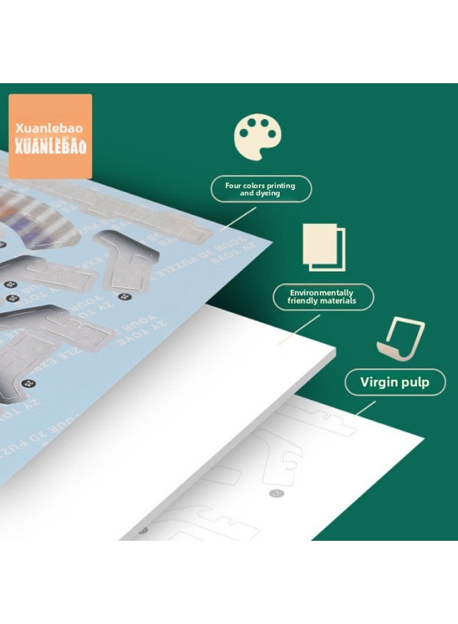 3D 3D Puzzle Paper Puzzle Fans Souvenir Manchester United Stadium Building Model Toy-Color:168-A14 Munich Stadium - Image 4