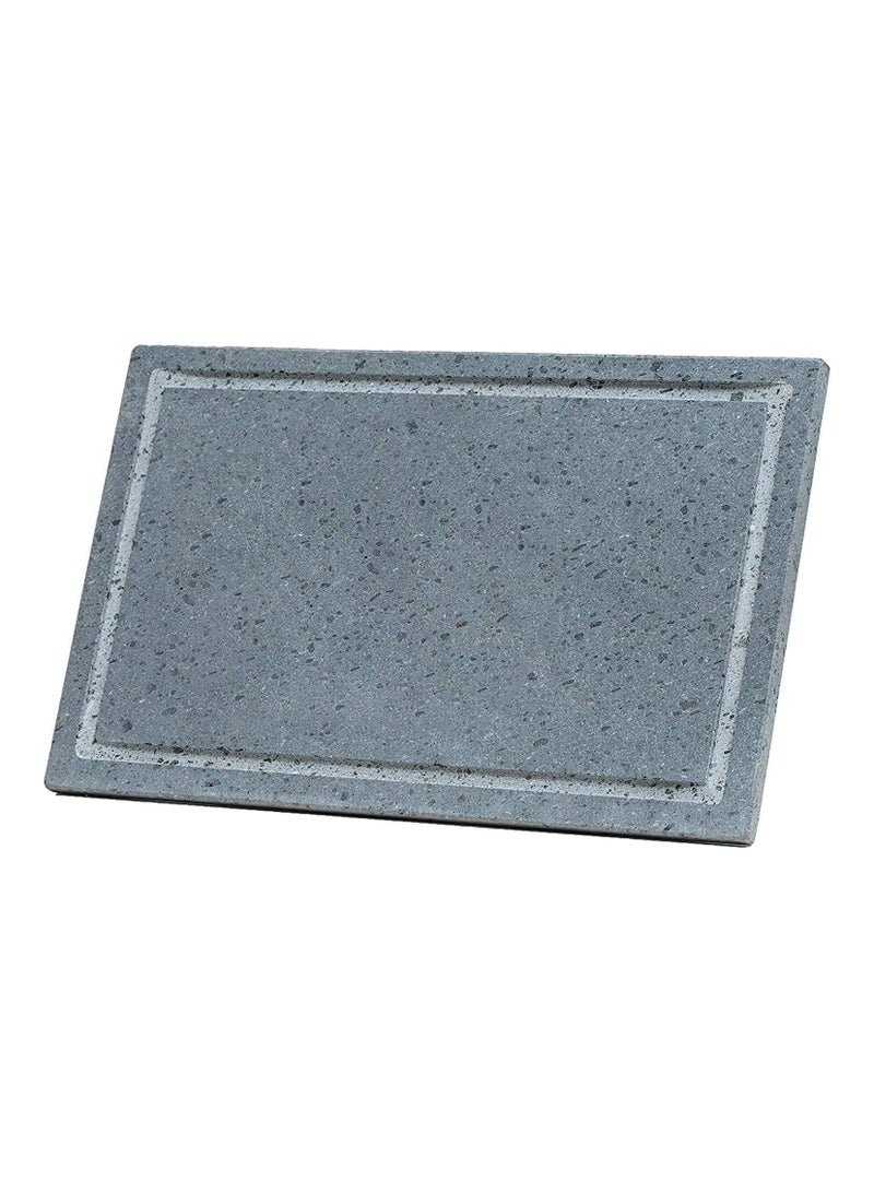 Basalt lava volcano stone with grooves 40x25x2cm