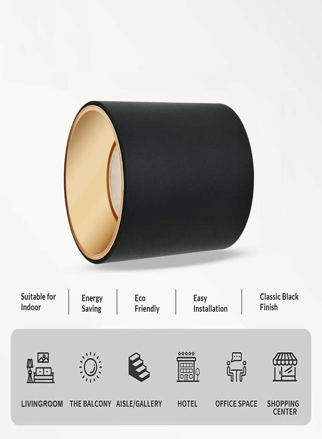 VRCT مصباح VRCT بقوة 12 وات (هيكل أسود) LED دائري سطحي، شكل أسطواني، مصباح سبوت داخلي مثبت على السقف، هيكل من الألومنيوم، مناسب للمطبخ، الردهة، المدخل، البهو (عبوة من 3 قطع) - Image 2