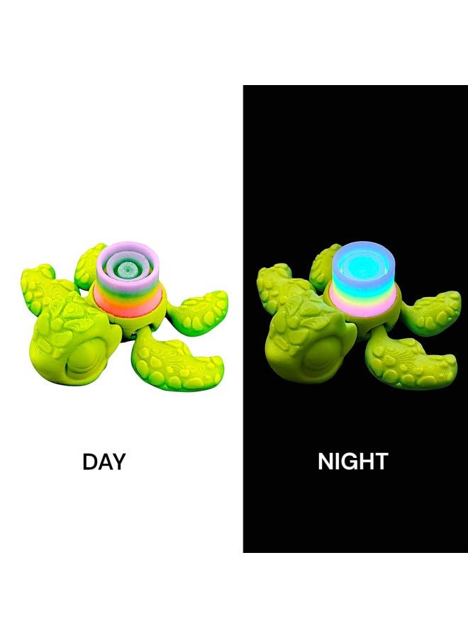 3D Printing Luminous Little Turtle Creative Lotus Ore Turtle Children's Toys Night Luminous Cross-border Amazon Explosions 
