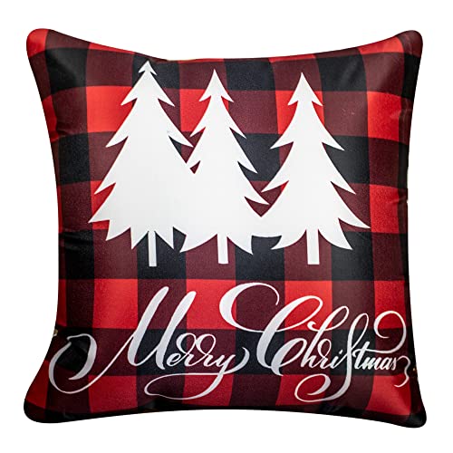 Vendola Decorative Merry Christmas 12 Inch x 12 Inch Cushion Covers Set of 5, Satin Cushion Cover for Sofa, Christmas Home Decor, White and Red Colour, Deer, Reindeer, Deer Print, (12X12 Inches) - Image 5