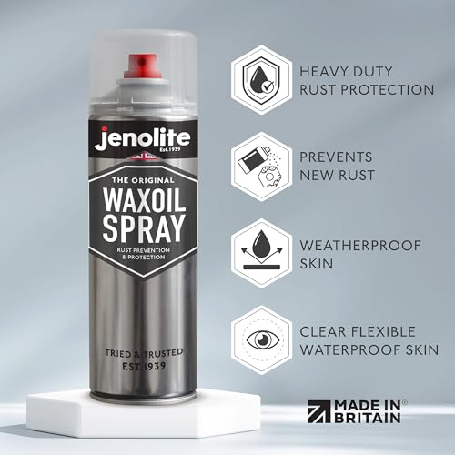 JENOLITE جينو لايت واكسويل وقاية من الصدأ بخاخ، حماية من التآكل للسيارات/الدراجات/الدراجات النارية 500 مل (16.9 أونصة سائلة) - Image 3