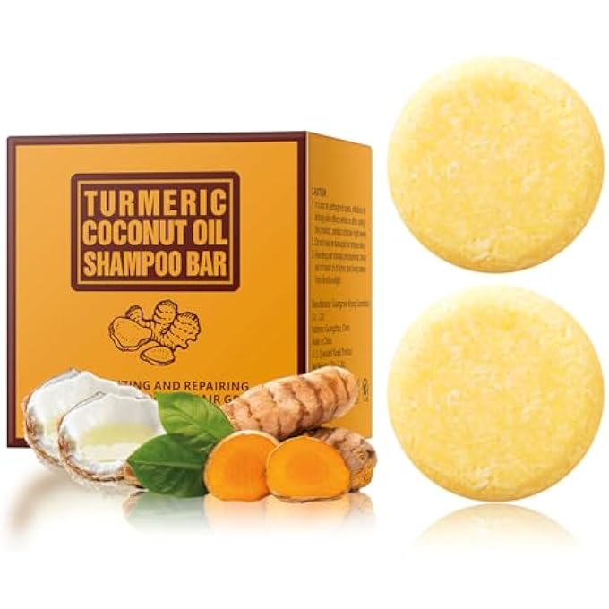 Ginger Hair Regrowth Shampoo Bar Turmeric Soap for Growth Natural Ginger Solid Bars for Thinning Strengthen Curly Oily Hair Anti Hair Loss Travel Deep Cleansing Women Men 4.23OZ/120g