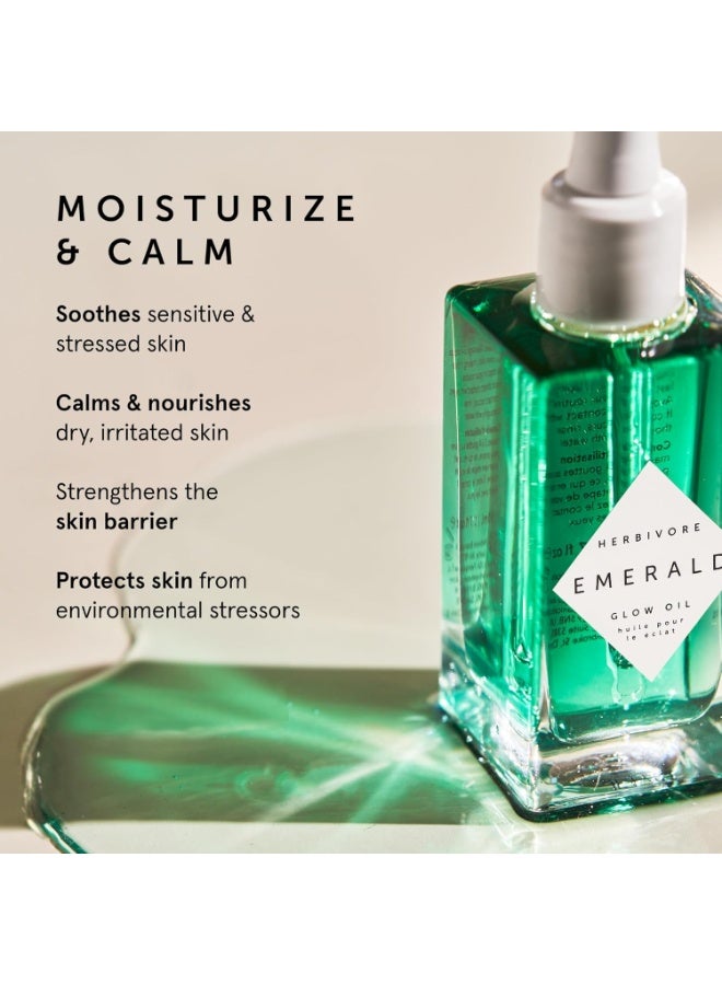 هيربافور هيربيفور إميرالد زيت التوهج المرطّب العميق للوجه – زيت ترطيب وتهدئة للبشرة، نباتي وخالٍ من القسوة على الحيوانات، 30 مل (1 أونصة) - Image 5