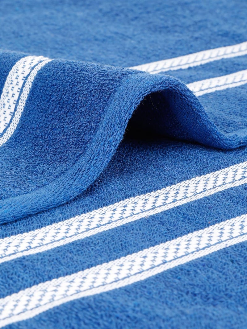 CREEVA Comfort Living Cotton Bath Towel Set of 2, 410 GSM, 70x140 cm - Royal Blue Duo - Image 5