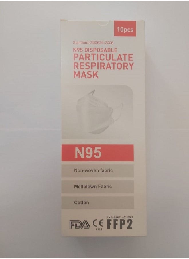 Generic - 2 Box N95 Disposable Particulate Respiratory Face Mask for Adults Black And White - Image 1