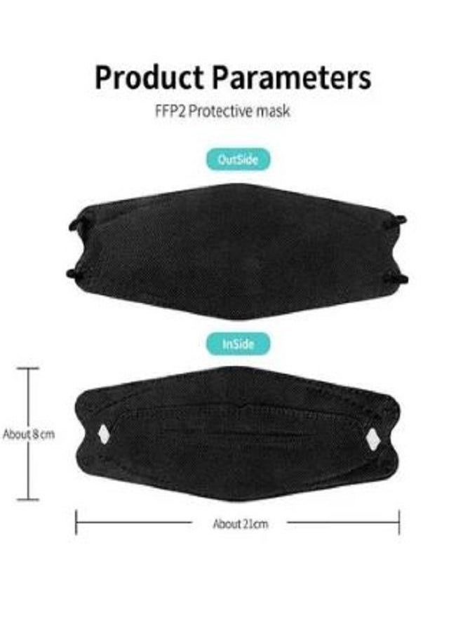 Generic - 2 Box N95 Disposable Particulate Respiratory Face Mask for Adults Black And White - Image 1