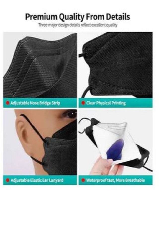 Generic - 2 Box N95 Disposable Particulate Respiratory Face Mask for Adults Black And White - Image 1