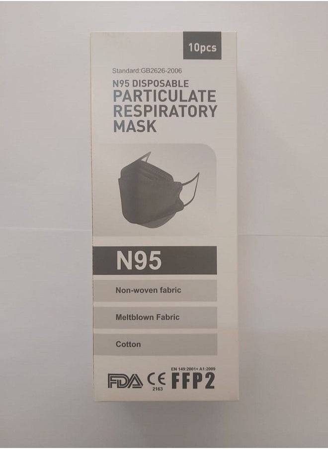Generic - 2 Box N95 Disposable Particulate Respiratory Face Mask for Adults Black And White - Image 1