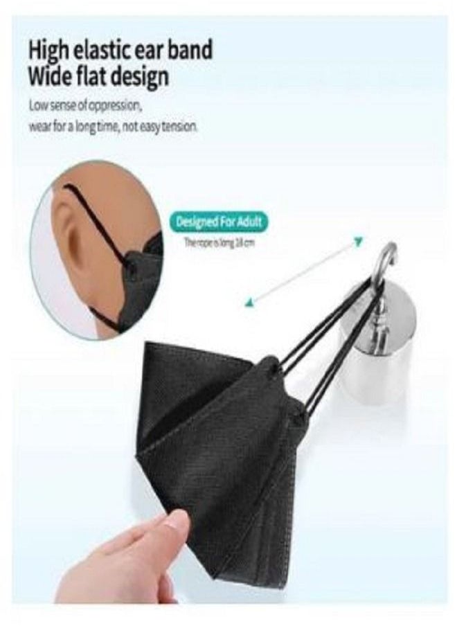 Generic - 2 Box N95 Disposable Particulate Respiratory Face Mask for Adults Black And White - Image 1