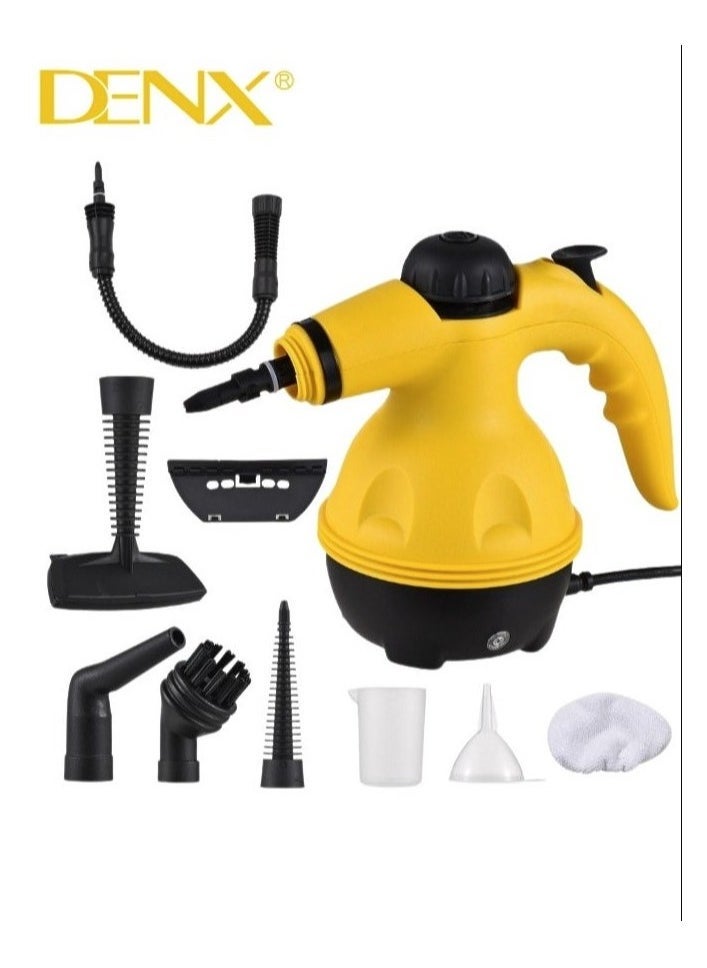 Denx 1200W Multifunctional High Temperature Handheld Steam Cleaner With 9 Accessories Suitable For Kitchen Sofa Bathroom Window - Image 1
