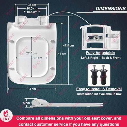 JKC Polypropylene Soft-Closing Toilet Seat Cover for Western Toilet/Kamod - Glossy White Slimfit (Tranquil Seat) - Image 2