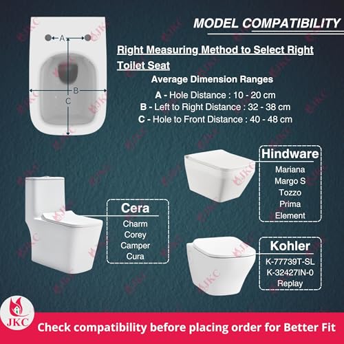 JKC Polypropylene Soft-Closing Toilet Seat Cover for Western Toilet/Kamod - Glossy White Slimfit (Tranquil Seat) - Image 5