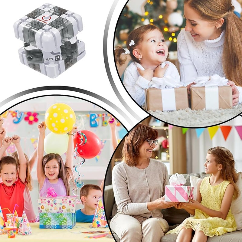 مكعب متاهة ثلاثي الأبعاد أبيض لغز دماغي لعبة إدراك مكاني للبالغين والمراهقين والأطفال - Image 5