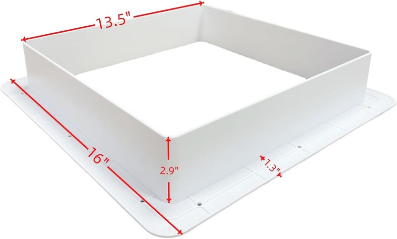 ZOIZ RV Roof Vent Garnish Replacement - 2.9" Vertical Leg Ceiling Trim Ring for 14"x14" RV Vents - Image 3