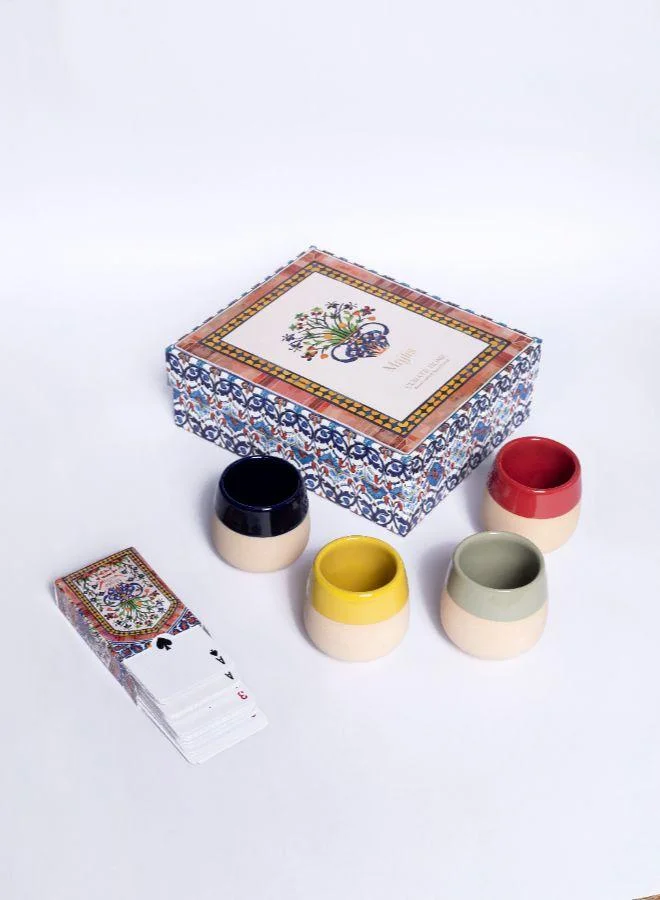 Curate Home Majlis - Ceramic Cups and Playing Cards