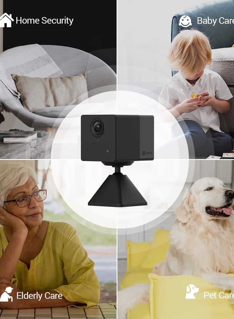 إيزفيز كاميرا مراقبة BC2 Mini Smart FHD 1080 داخلية تعمل بالبطارية خالية من الأسلاك باللون الأسود - Image 5