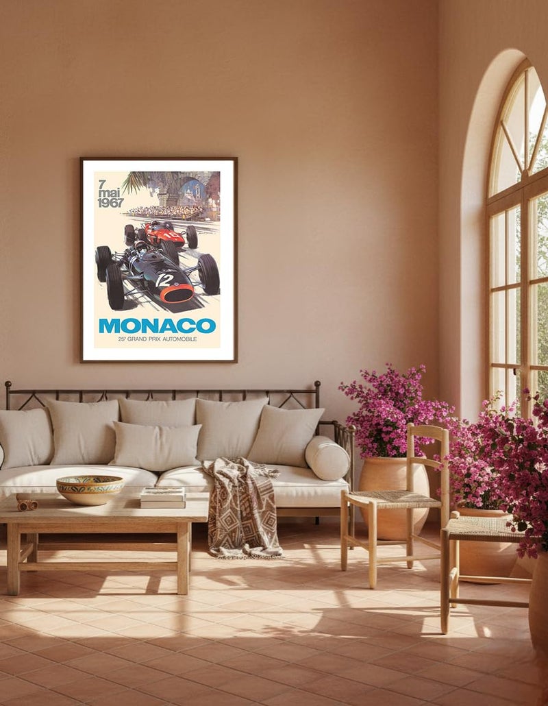 Pacifica Island Art 25th Monaco Grand Prix Automobile 1967 - Vintage Car Racing Poster by Michael Turner c.1967 - Master Art Print 10in x 14in - Image 5