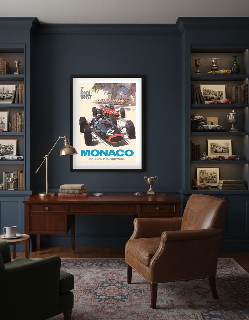 Pacifica Island Art 25th Monaco Grand Prix Automobile 1967 - Vintage Car Racing Poster by Michael Turner c.1967 - Master Art Print 10in x 14in - Image 4