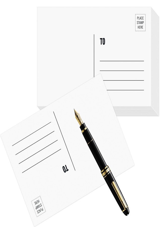 Pinovk Blank Postcards for Mailing - Pinovk 100 Pcs White 4x6, Mailable Postcards Set Make Your Own Printable Postcards 300gsm/14pt Postcard Paper Cardstock for DIY Mailing Christmas Thanksgiving Painting - Image 5