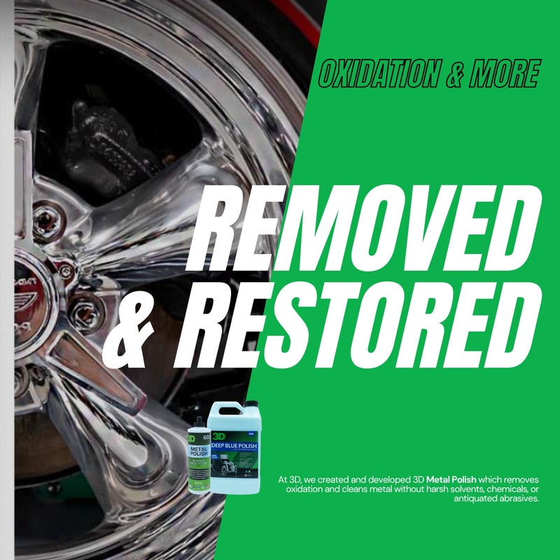 3D Metal Polish â€“ Heavy Duty Car Metal Polish for Aluminum, Chrome, Brass, Copper, Silver â€“ Removes Oxidation, Tarnish & Stains â€“ 16oz â€“ Made in USA - Image 4