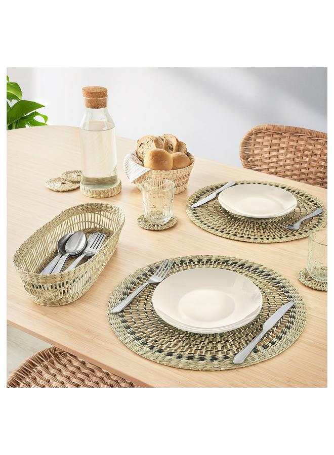 Zaboon Place Mat, Natural/Sedge Handmade, 37 Cm - Image 5