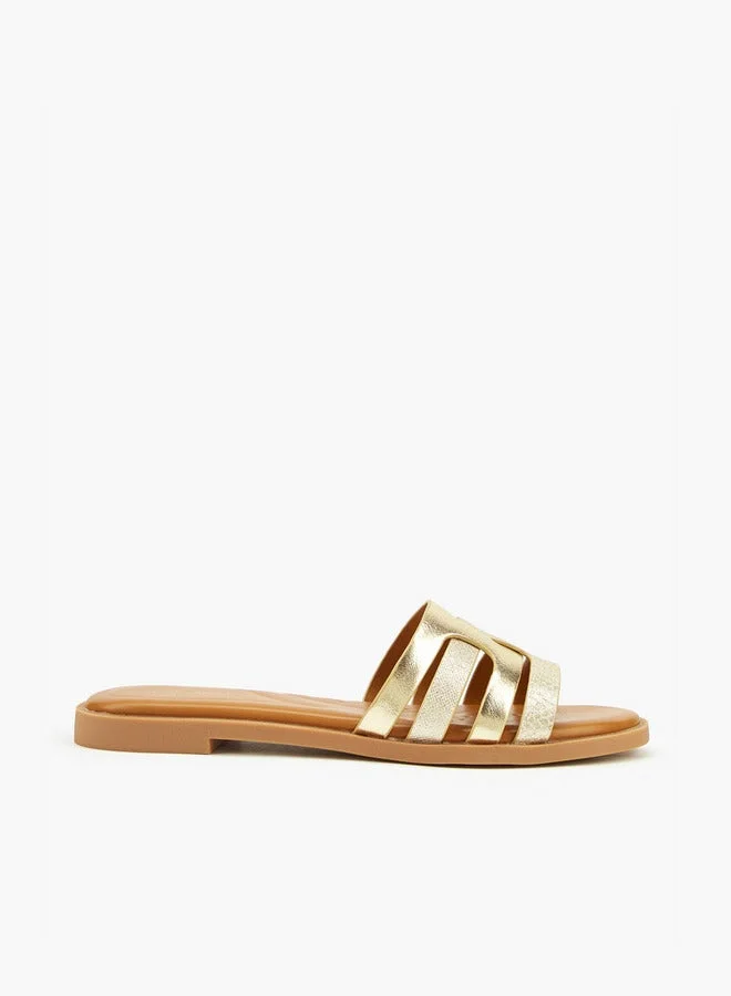 Flora Bella By Shoexpress Strappy Slip-On Flat Sandals