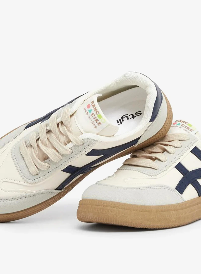 Styli Active  Panelled Lace Up Sneaker for Women | Best Price UAE