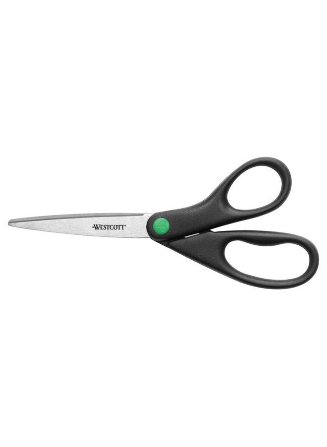 Westcott KleenEarth Recycled Stainless Steel Scissors, 8-Inch Straight, Black - Image 2