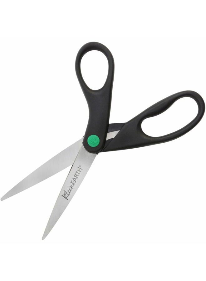 Westcott KleenEarth Recycled Stainless Steel Scissors, 8-Inch Straight, Black - Image 4