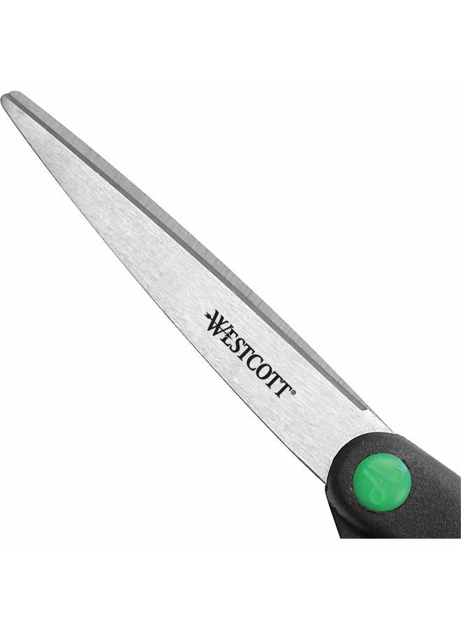 Westcott KleenEarth Recycled Stainless Steel Scissors, 8-Inch Straight, Black - Image 5