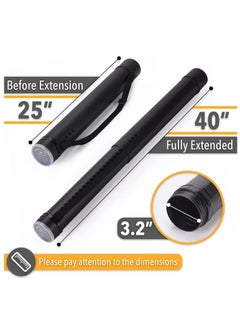 Mr. Pen Mr. Pen- Poster Tube, 25" to 40", Extendable Poster Tube with Strap, Poster Carrying Case, Telescoping Tube, Art & Poster Transport Tubes, Poster Tubes for Storage, Poster Holder Tube, Blueprint Tube  - Image 2
