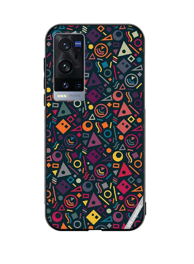 VR CREATIVE Protective Case Cover For Vivo X60 Pro Plus Shapes Design Multicolour - Image 1