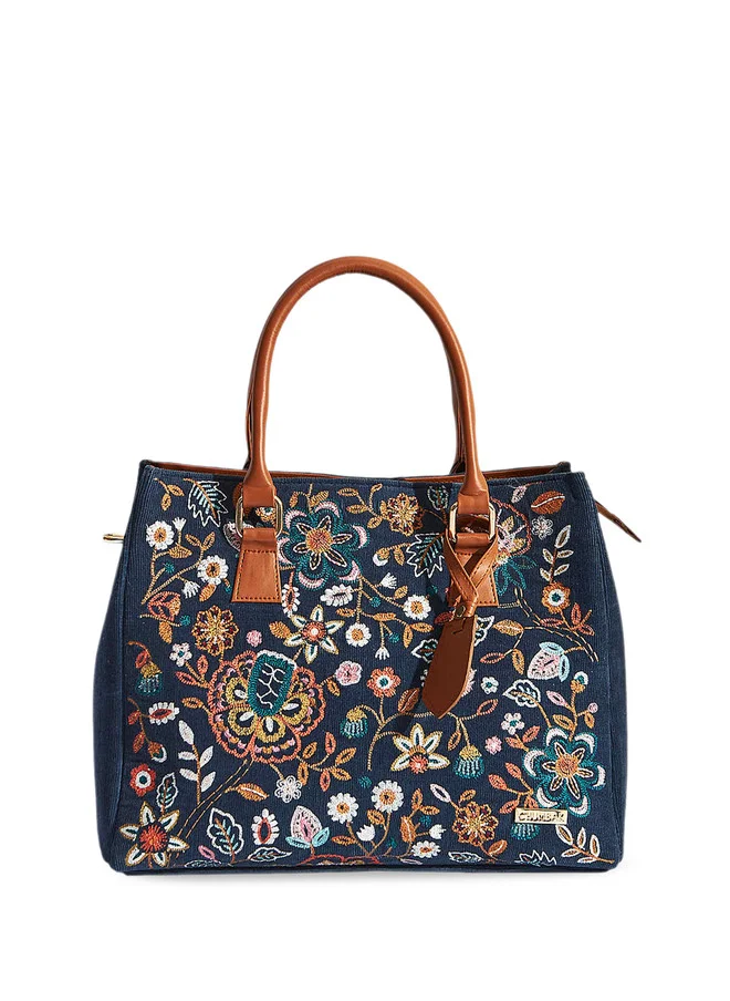 تشومباك Embroidered Tote | Batik Bloom