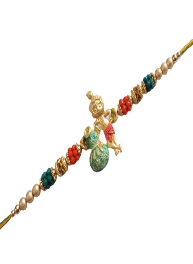 DEV POOJA STORE Fancy Design Bal Krishna Rakhi for Brother | Religius Rakhi | Laddu Gopal Rakhi | Send Online Rakhi | Rakhi Online Shopping(RB10) - Image 1